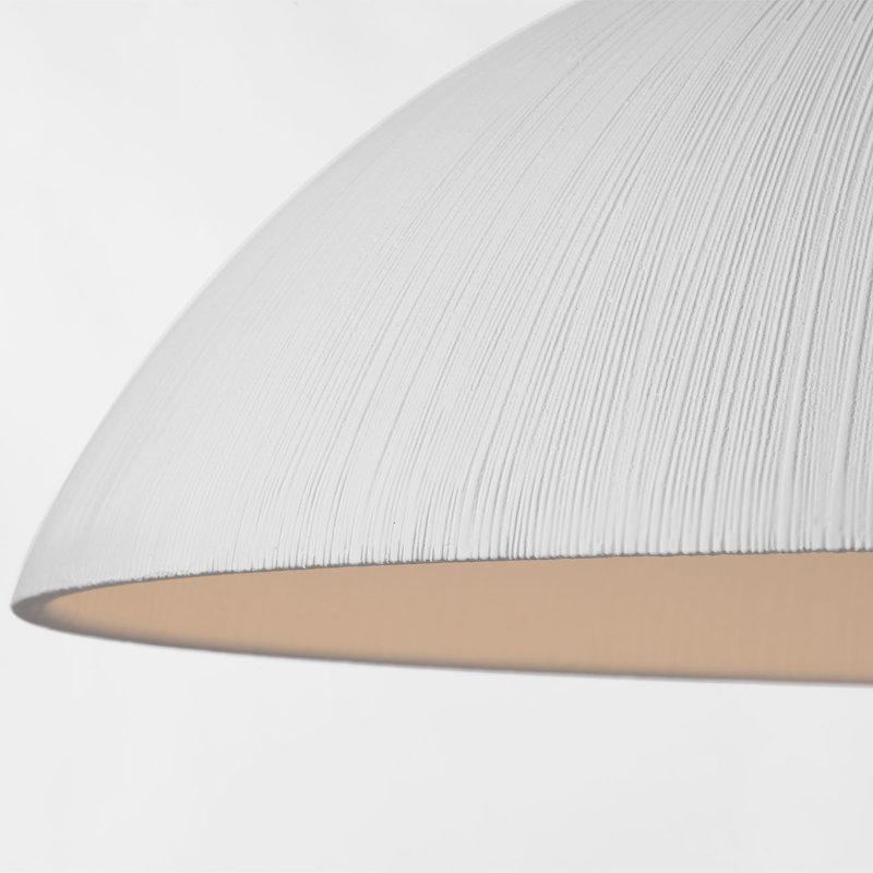 Kelly Wearstler Utopia Sculpted Pendant with White Glass, Plaster White, 53.25" H x 30" W x 30" D