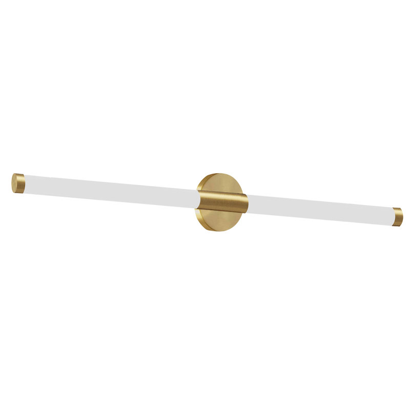 Farhanaaz Steel LED Armed Sconce, Aged Brass