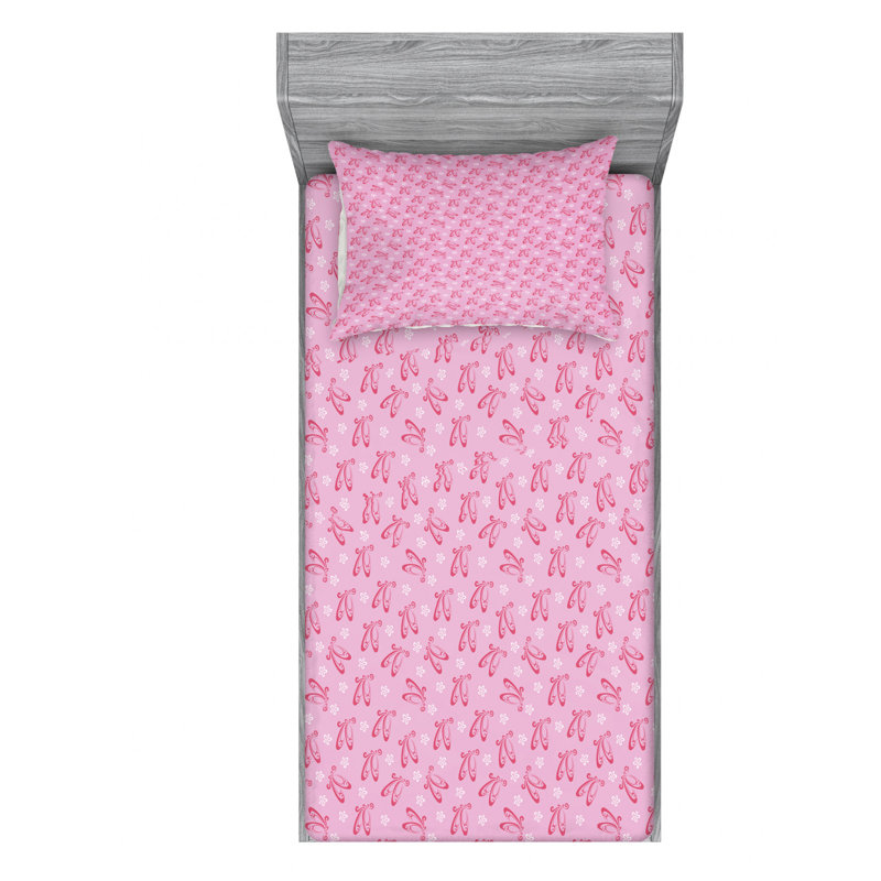 Ballet Microfiber Sheet Set, Twin Sheet Set with Fitted Sheet