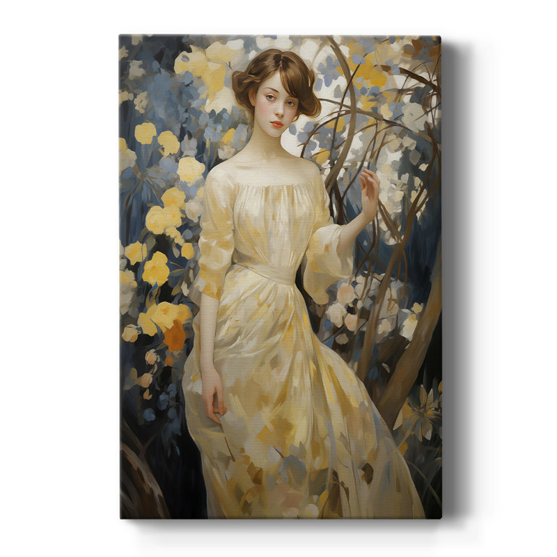 WOMEN Series DL XXII - Toile tendue avec châssis Premium - Prêt à être accroché, H 18 po x l 12 po