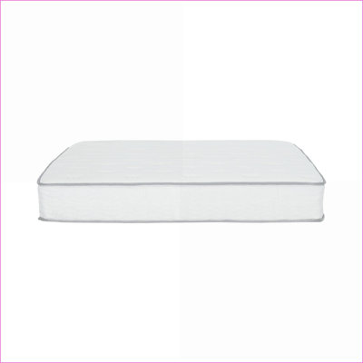 Matelas Matelas à ressorts ensachés de taille moyenne 9 po - Simple TG | Blanc | Polyester