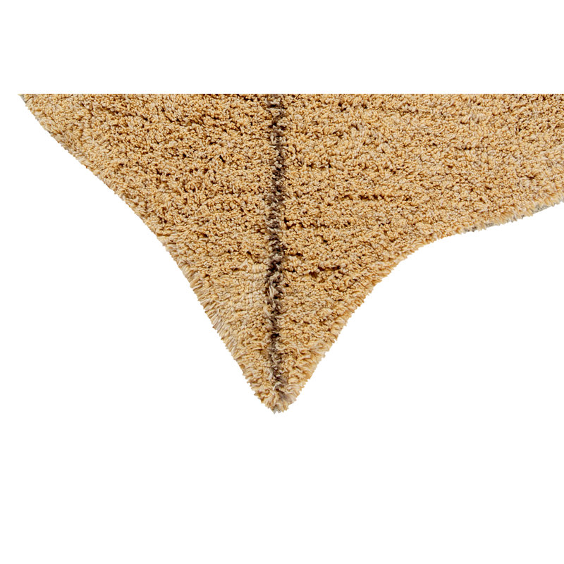 Monstera Cotton Area Rug in Olive/Soil Brown/Orche