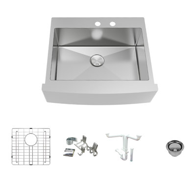 Évier de cuisine en diamant avec crépine à panier L 30 po x l 26 po Diamond