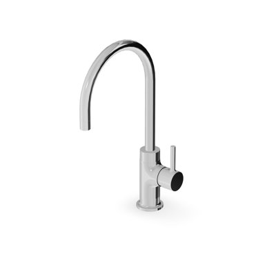 Zucchetti Pan S Deck Mount Single-Hole One Handle Kitchen Faucet with 8-1/4'' Spout Reach and Swivel Spout