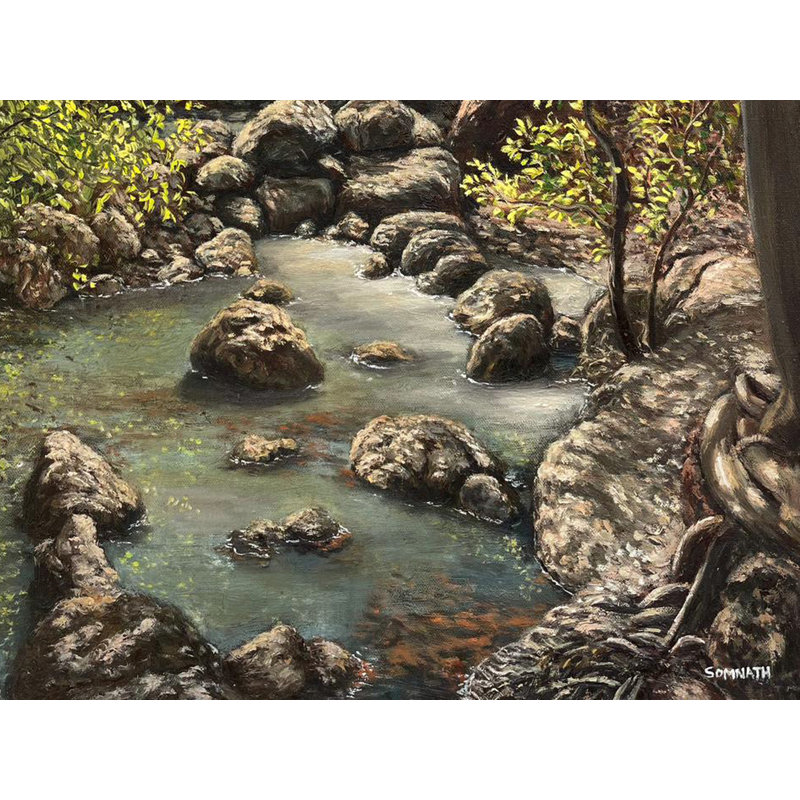 Dans la forêt | Peinture à l'huile par Somnath Harne