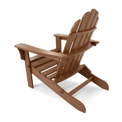 Cape Cod Trex Outdoor Plastic Folding Adirondack Chair with Ottoman