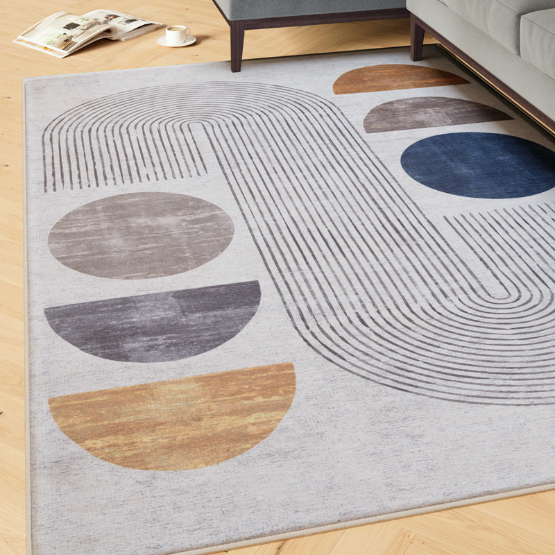Vintage Look Cotton Flatweave Area Rug, 200cm x 290cm