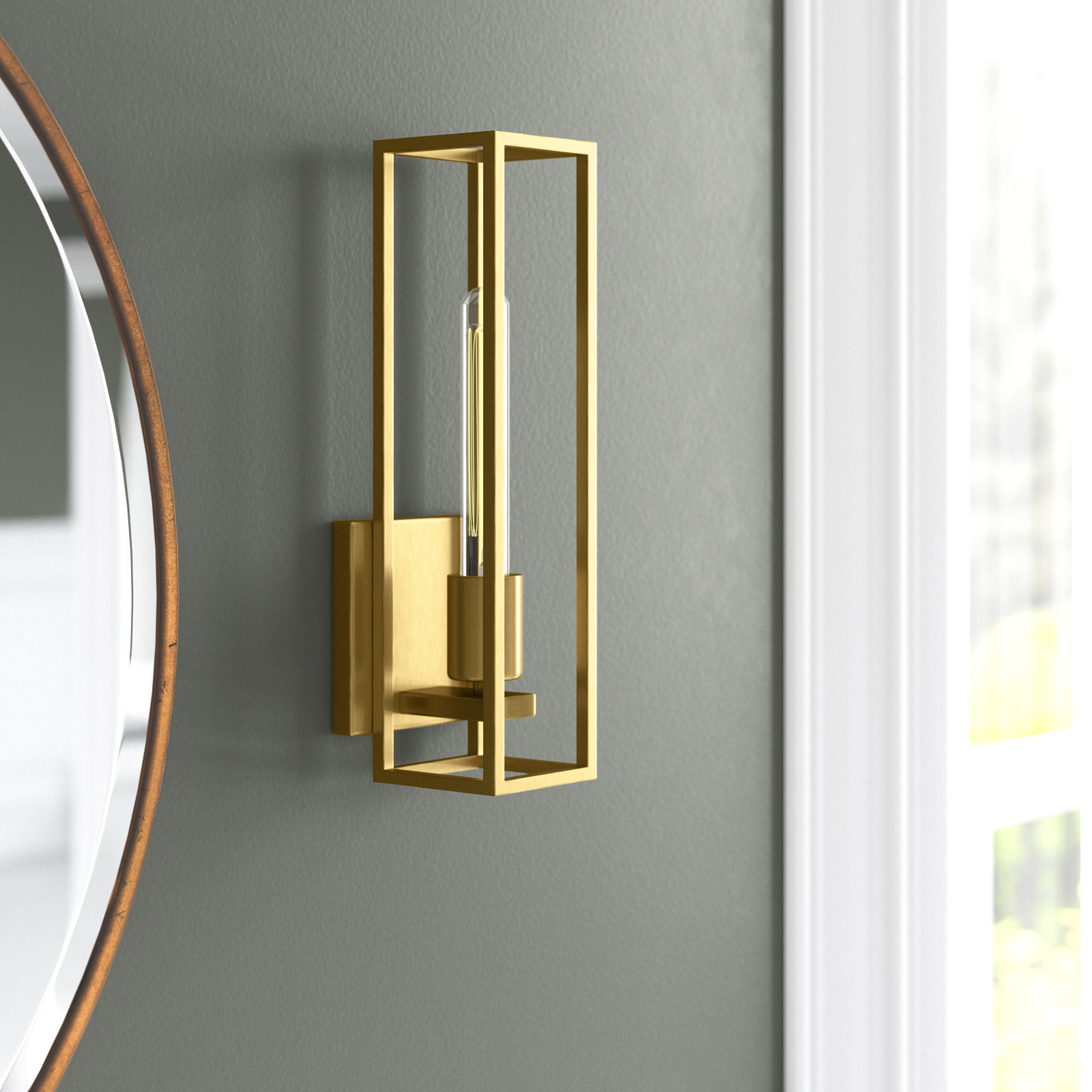 Memphis Single Transparent Dimmable Bath Sconce
