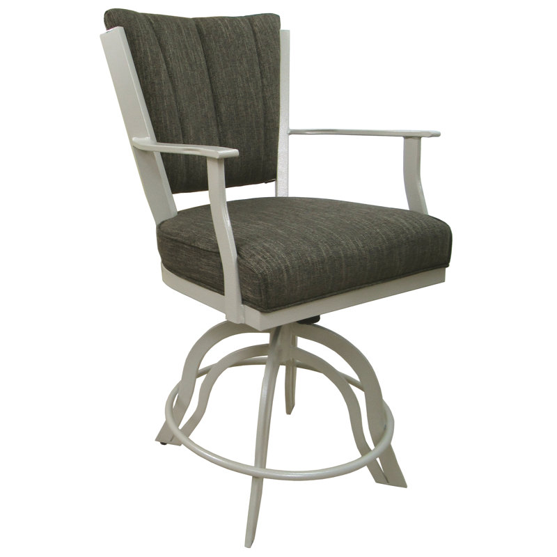 Tabourets de comptoir en métal Custom, Beige, Brun Sanora, Tabouret de comptoir (siège d'une hauteur de 26 p
