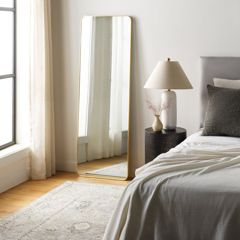 Destefano Essence Full Length Mirror, Gold, 65" x 22"