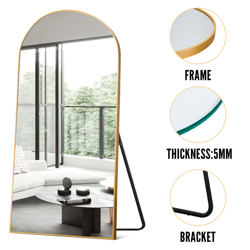 Miroir pleine grandeur Elden, 67 po x 30 po, Or