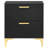 Black And Gold 2-Drawer Rectangular Nightstand-125817894