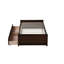 Lit simple en bois - 2 tiroirs de rangement pour économiser de l'espace (espresso)-1672892997