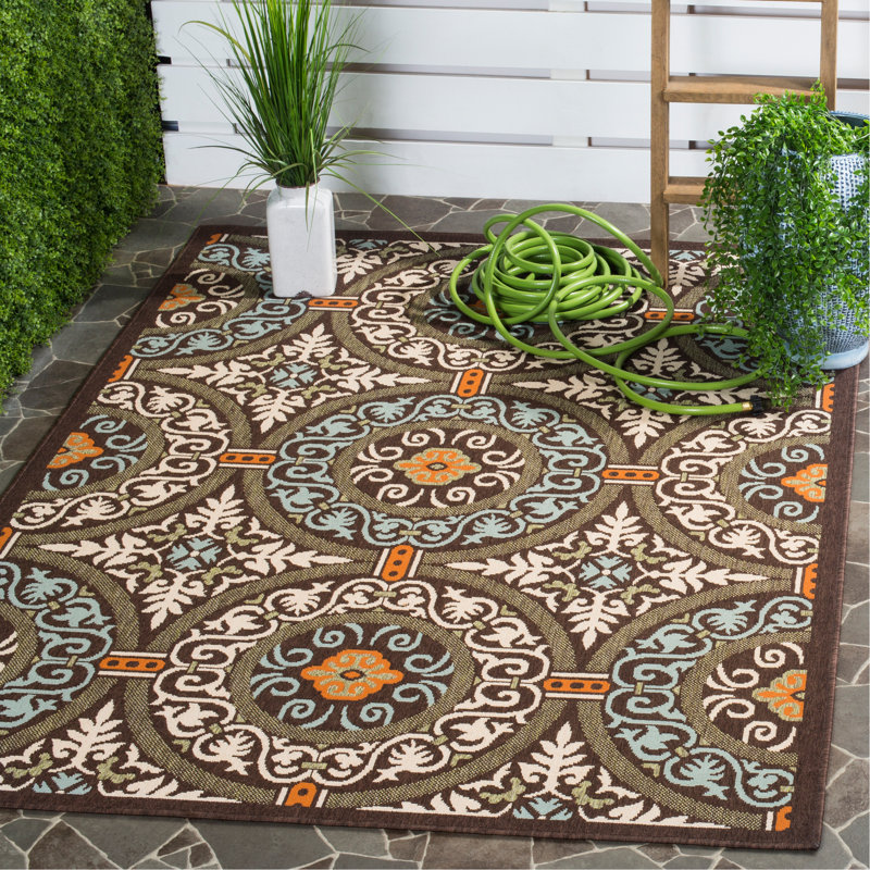 Coucou Performance Oriental Indoor/Outdoor Area Rug, Rectangle 9' x 12'