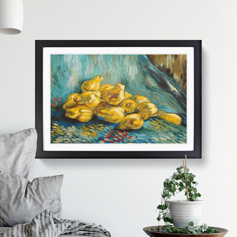 Pears by Vincent Van Gogh - Framed Print, 27cm H x 36cm W x 2cm D, Black Framed