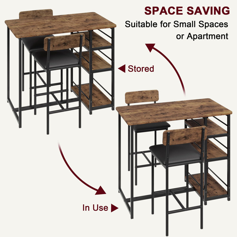 Pevzner Dining Table, Rustic Brown