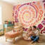 Papier peint abstrait à spirale abstrait peint à la main Boho-1031486542-1031486543