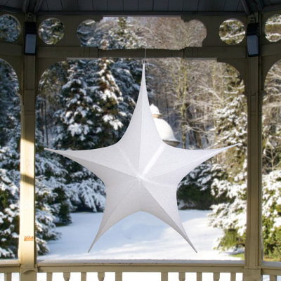Tinsel Foldable Christmas Star Outdoor Decoration