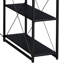 Bureau noir avec tablettes ouvertes et huche-863243324