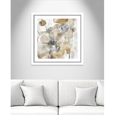 Modlin Taupe Spring Poppy II - Picture Frame Print