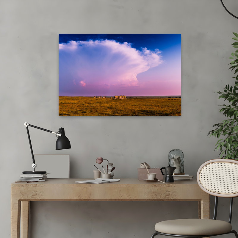 Monument Rocks National Natural Landmark Scott City Kansas USA 1 Piece Wrapped Canvas Wall Art, 40.64 cm H x 60.96 cm W