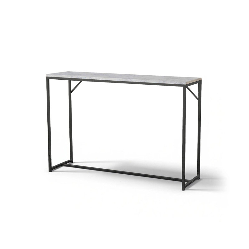 Kalyssa 80cm Console Table, White, Black