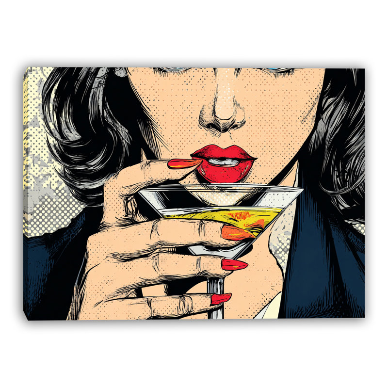 «Cocktail Moment», art mural sur toile tendue, H 12 po x l 16 po x P 1 po