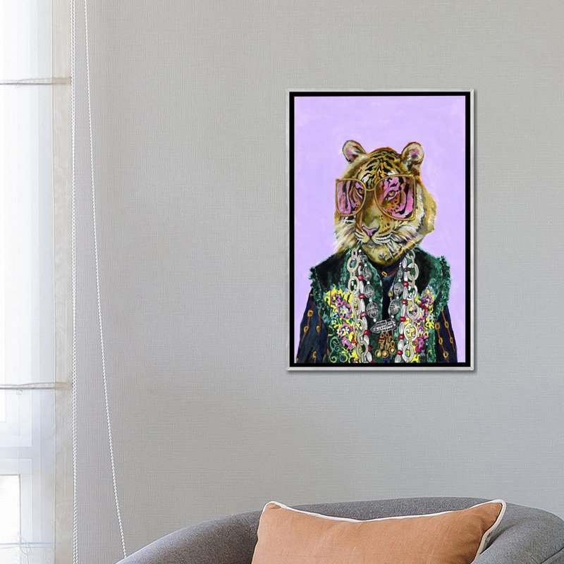 «Bengal Tiger» par Heather Perry, impression sur toile, H 26 po x l 18 po x 1,5 po, Encadrement argenté