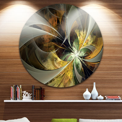 " Symmetrical Gold Fractal Flower "