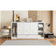 Lit escamotable simple avec tablettes de chevet et garde-robe
