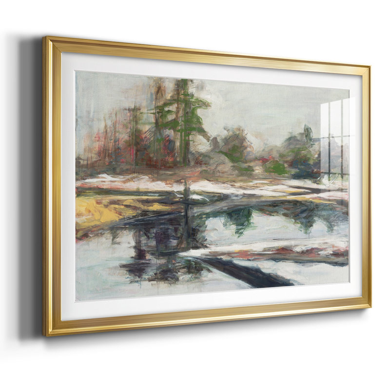 «Quiet Reflection», reproduction d'art encadrée, Or, H 15 po x l 21 po x P 1,5 po