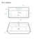 Claire Ceramic Rectangular Vessel Bathroom Sink with Overflow