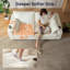 Grand canapé-lit escamotable avec matelas à mémoire de forme à chargement rapide USB, causeuse convertible 2-en-1 confortable-441826283