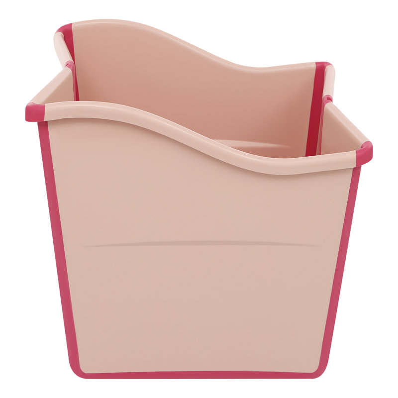 Foldable Bathtub, 21.65" H x 18.5" W x 21.26" D, Pink