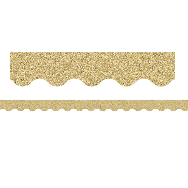 Bordure festonnée festive Green Teach, Or