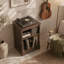 Support pour tourne-disque 29,8 "de style maison de campagne, armoire de rangement pour disques vinyle avec séparateurs en métal-129334174-129334177