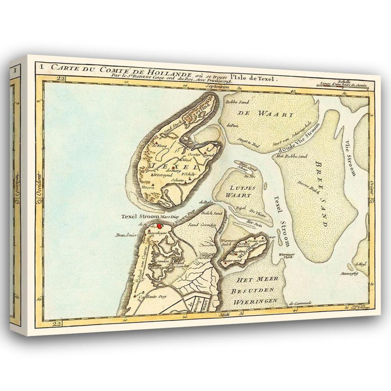 «Red Barrel Studio®», galerie d'art sur toile tendue Robert: Texel Island, Pays-Bas, Robert 1748, H 28 po x l 34 po