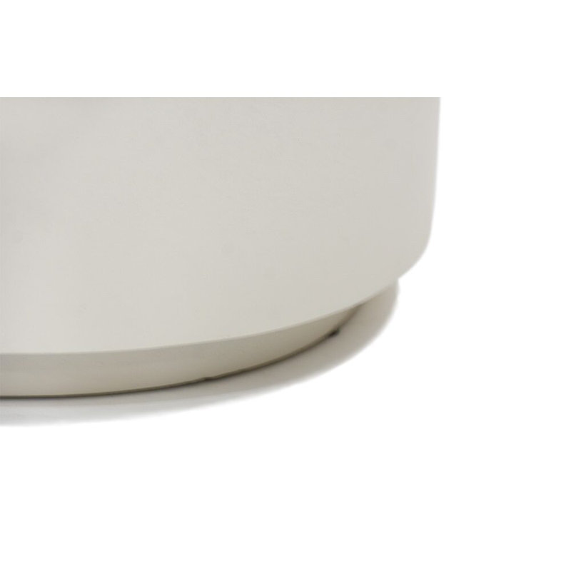 Round Outdoor Side Table , 17.7'' in. W 17.7'' in. D, White