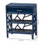 Table de chevet à 1 tiroir et 2 tablettes ouvertes Melo Blue, H 25,67 po x l 21,67 po x P 13,36 po-2073350889