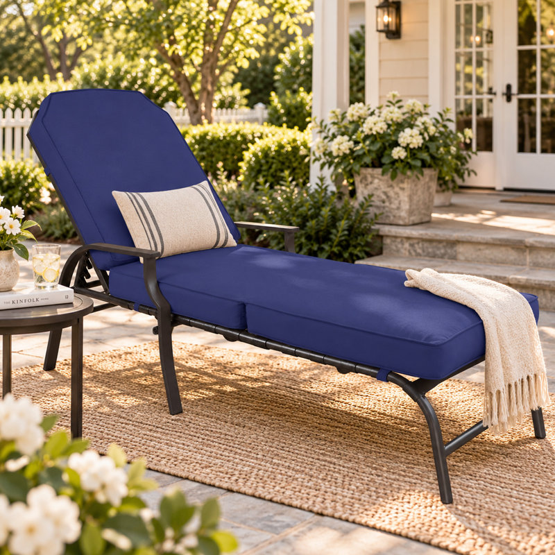 Méridienne Maya - Fauteuil inclinable pour l'extérieur, Bleu marine