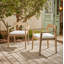 Chaise de patio en bois massif avec coussin Badgley (ensemble de 2)