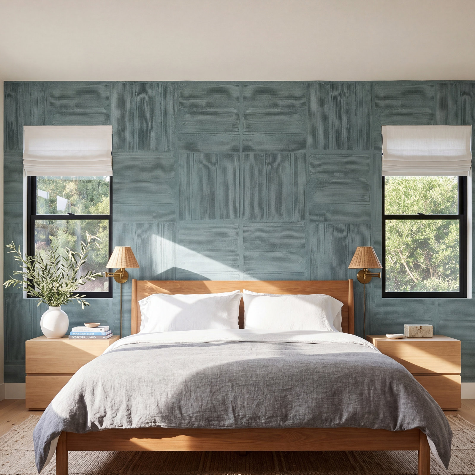 Addalyn Geometric Wallpaper, Blue