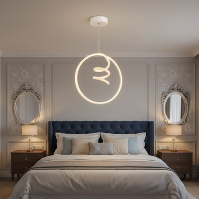 Lustre géométrique en spirale 1 lumière Aurona