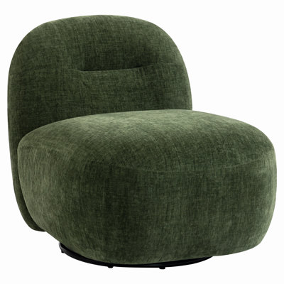 Upholstered Armless Swivel Accent Chair