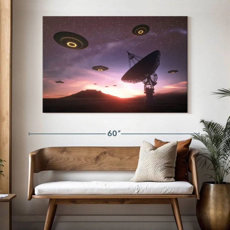 Kelan Alien Spaceships, 34" H x 51" W