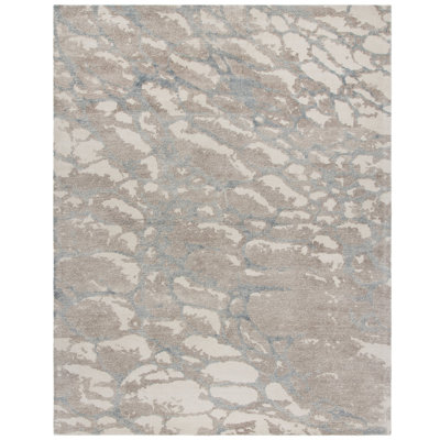 Tapis gris / beige touffeté à la main Dillwyn