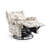 Upholstered Classic Wing Back Manual Handle Swivel Rock Glider Recliner with Naihead Trims-1522077297