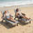 Oversized HDPE 5-Position Adjustable Outdoor Chaise Lounge Chair with Cup Holder Wheels,All-Weather Portable Reclining Patio Lounger for Deck,Poolside,Lawn,Garden,Backyard(Set of 4)-958669545-958669549