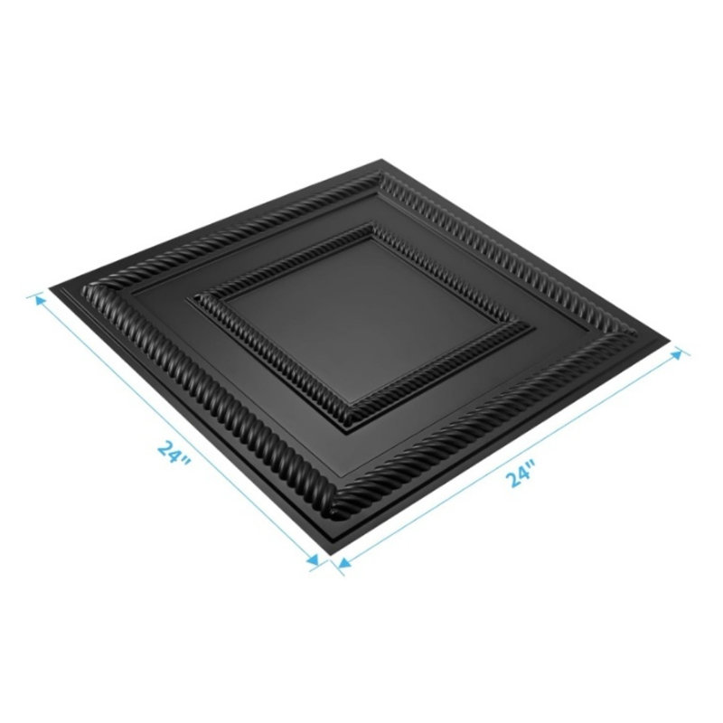 Paquet de 12 panneaux muraux, 24 x 24, noir