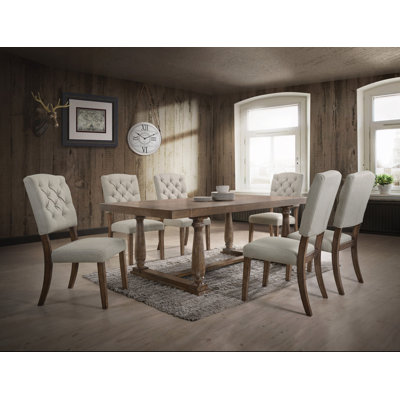 Bernard Weathered 7Pcs Dining Room Set
